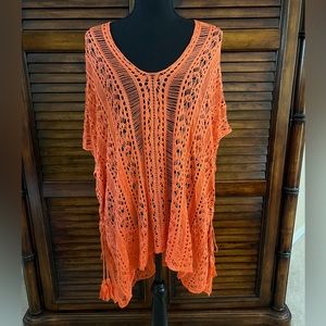 🧡NWOT🧡 Cupshe Crochet Tassels Cover Up V-Neck Women's Summer Beach Dress Wear